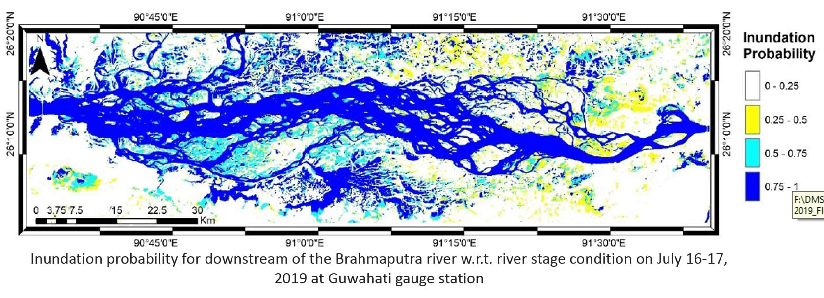 Image for Experimental short range water level and inundation forecast for the
                                Brahmaputra river