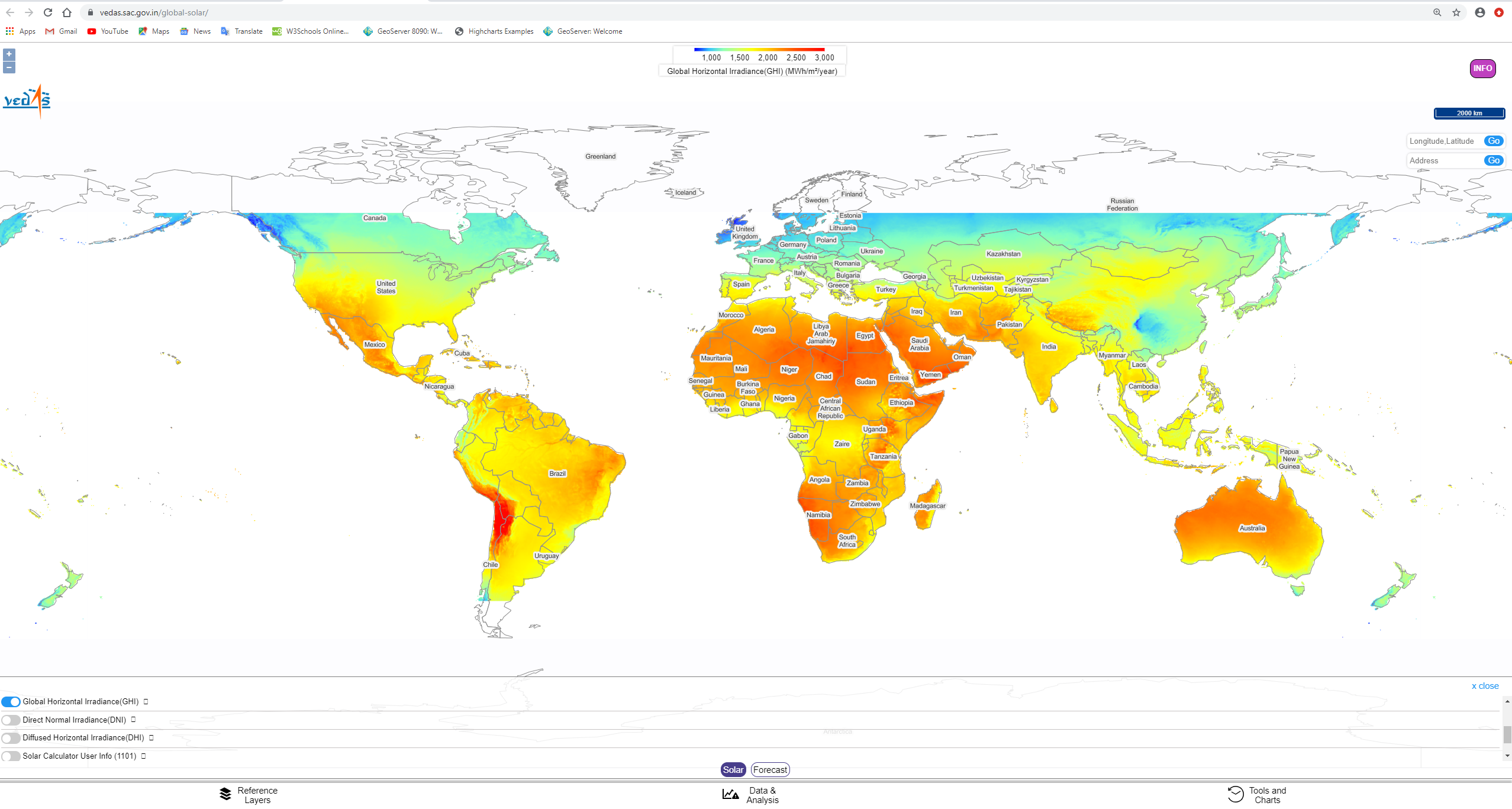 Hourly Solar Irradiance Data By Location HZWFVT